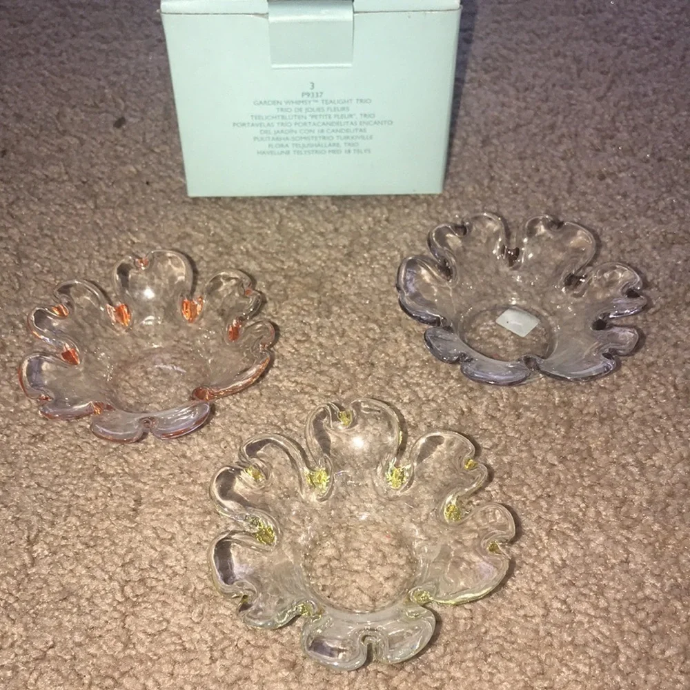 PartyLite garden whimsy tea light trio NIB - Picture 2 of 7